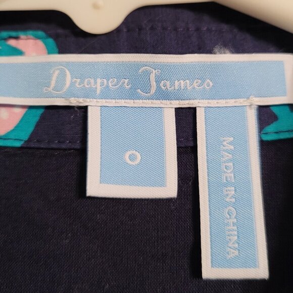 Draper James Navy Strawberry Print Midi Dress - Picture 7 of 16